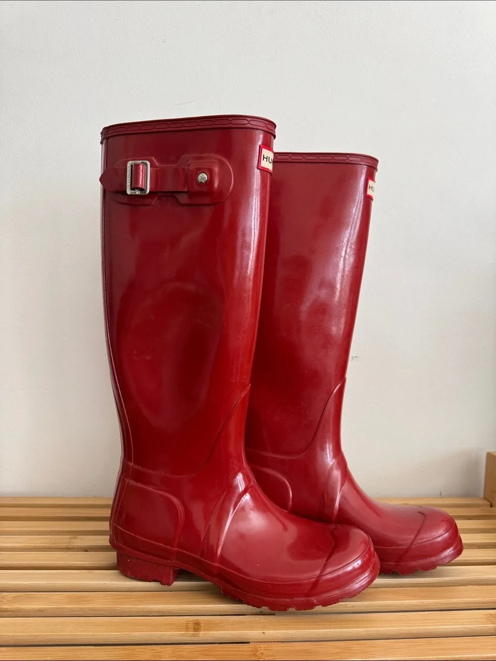 Hunter Tall Gloss Red Women's Rain Boots